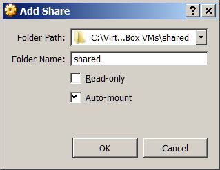 virtual machine shared folder